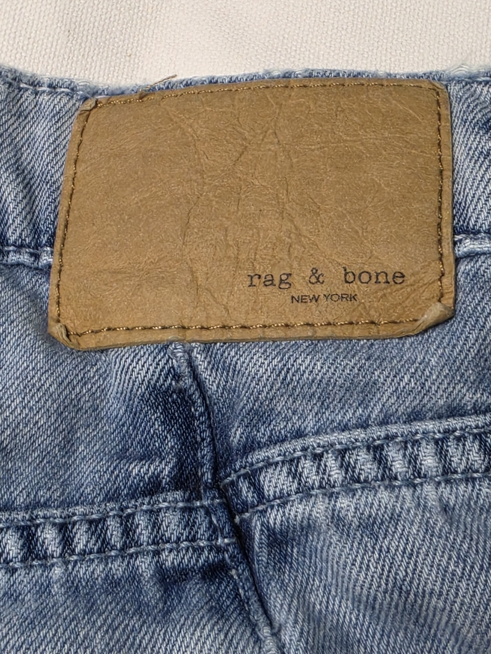 rag & bone Sofie Splice Jeans Size 26 Ultra Wide Leg High Rise Alisha Blue Denim - Picture 12 of 16